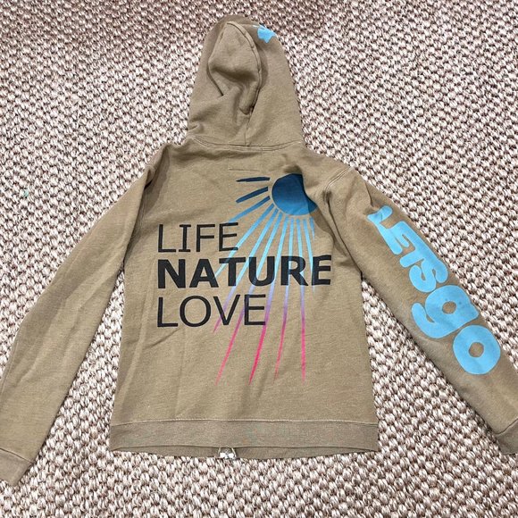 FREECITY Zip Up Hoodie in Olive Green size 1 - Picture 1 of 5